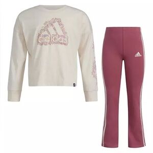 Baby & Toddler Girls adidas Graphic Tee & Flare Pants Set